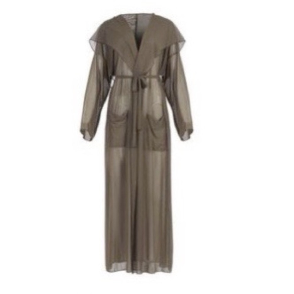 Laina Rauma Hooded Mesh Robe in Jungle